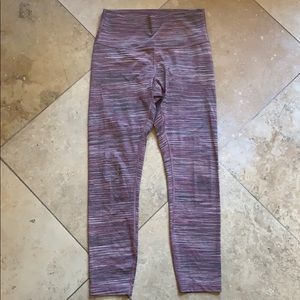 Lululemon Leggings Pink Grey White Pattern